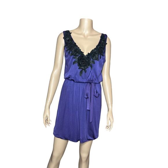 NWT 2B.Rych sleeveless purple dress flowers - Picture 1 of 10
